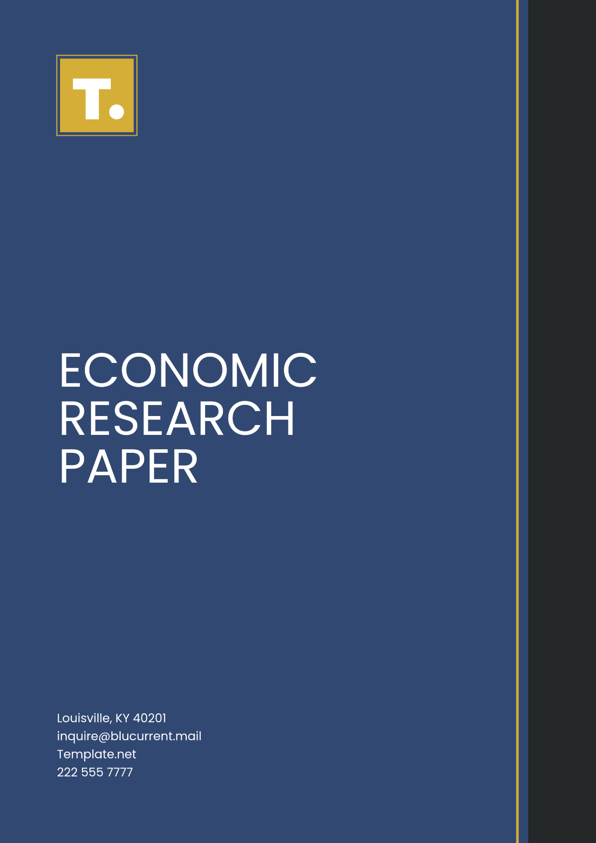 Free Economic Research Paper Template