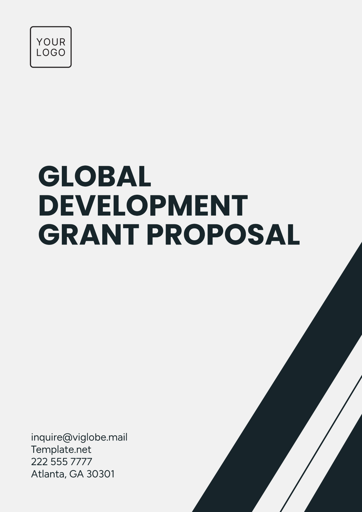 Free Global Development Grant Proposal Template