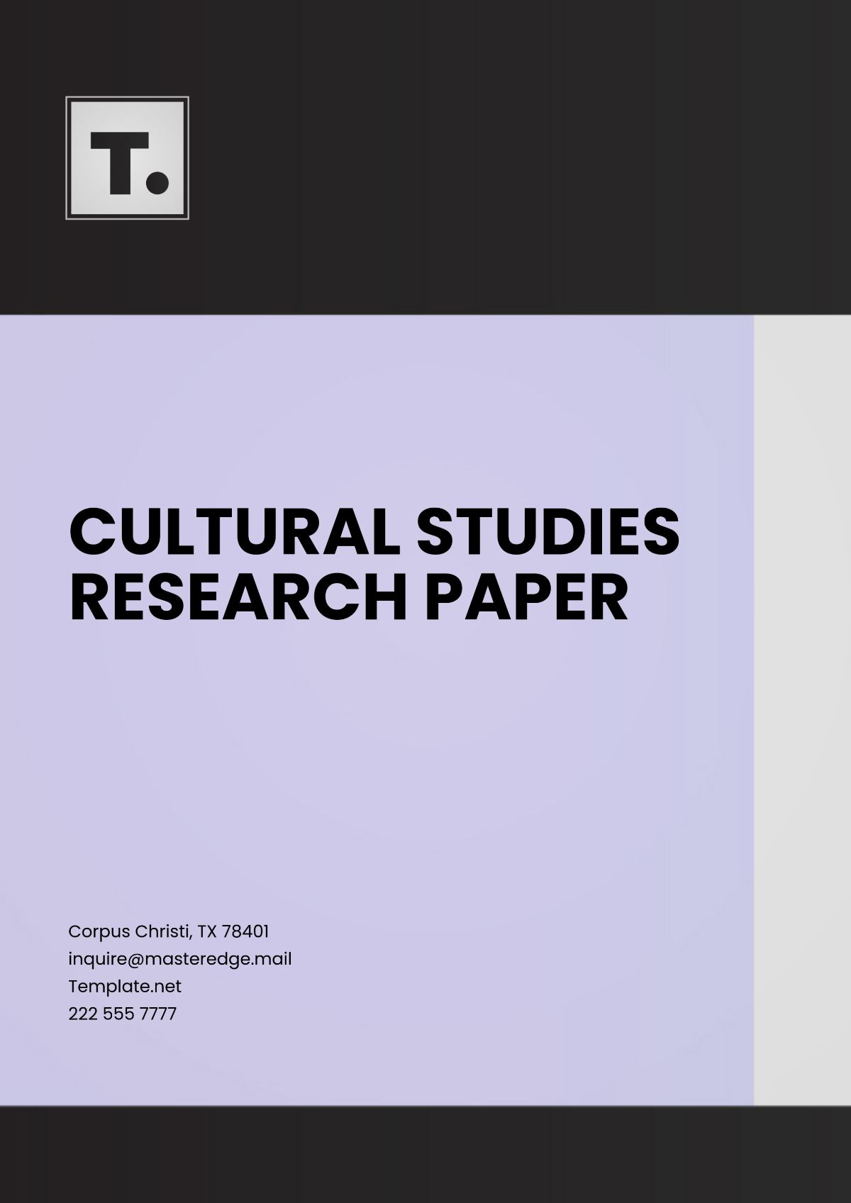 Free Cultural Studies Research Paper Template