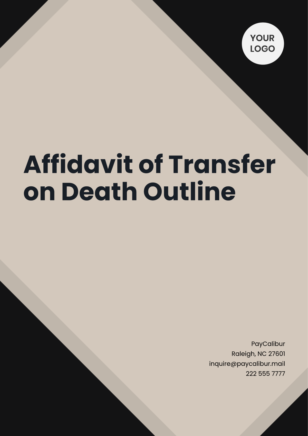 Free Affidavit of Transfer on Death Outline Template