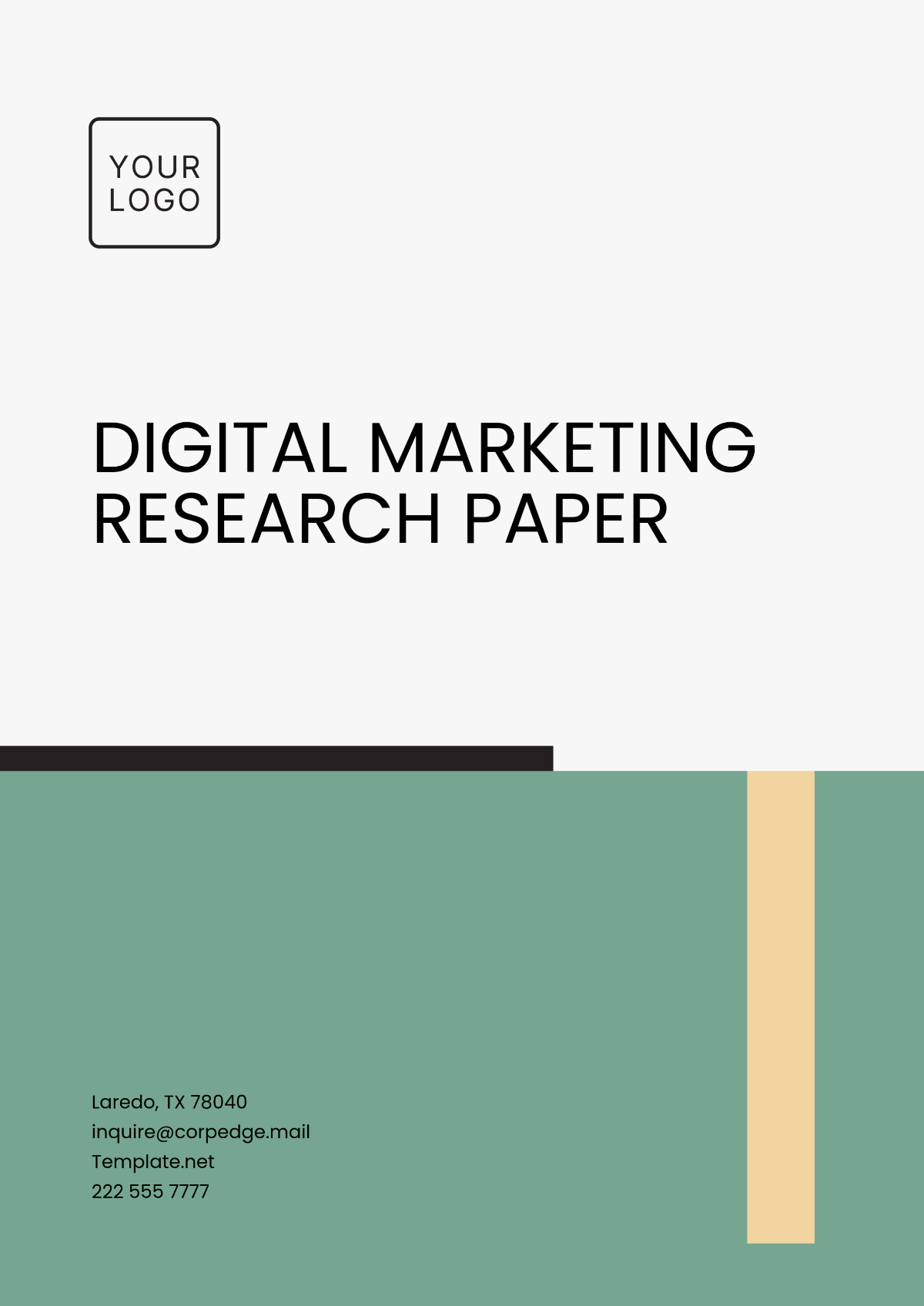 Free Digital Marketing Research Paper Template