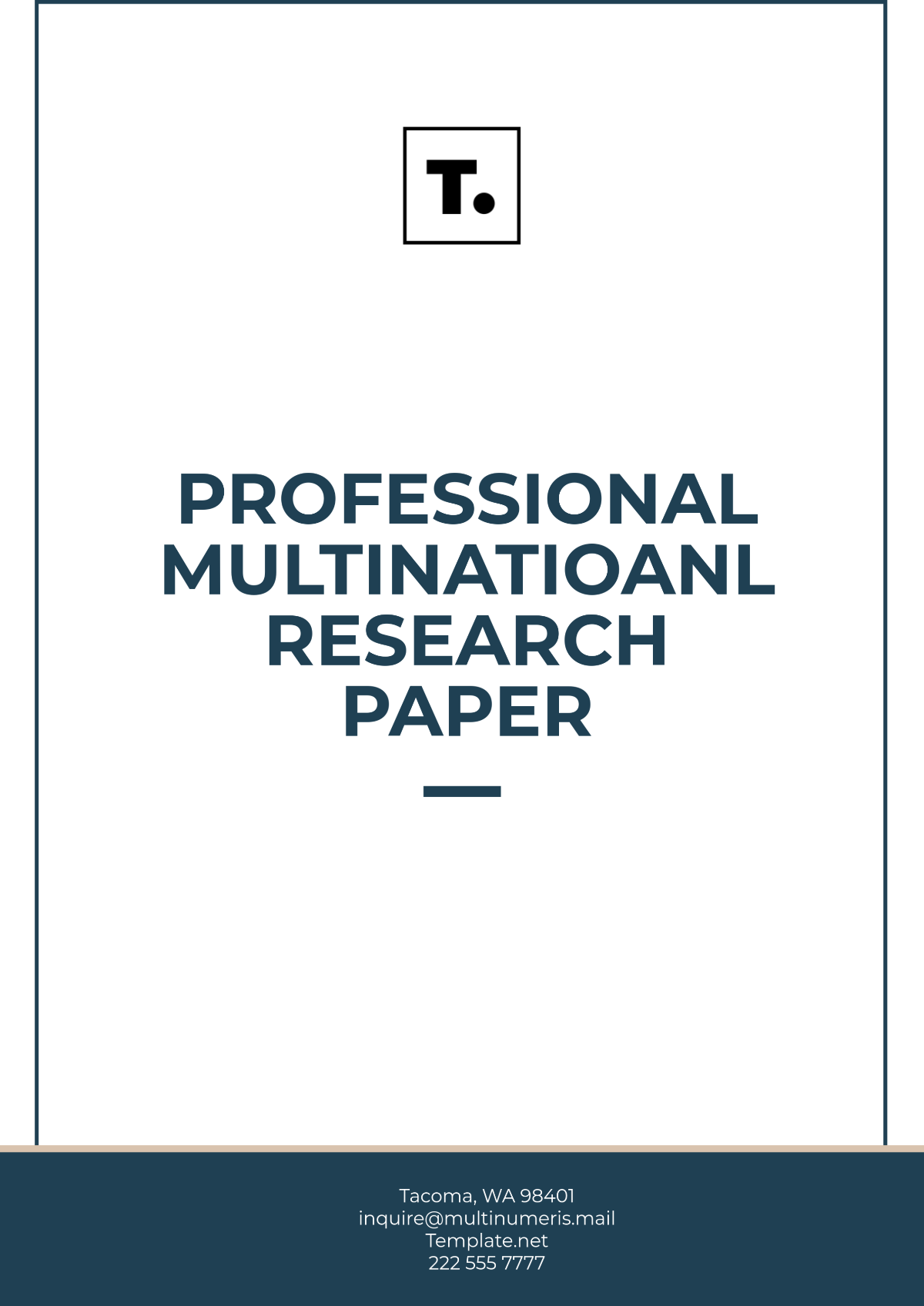 Free Professional Multinational Research Paper Template