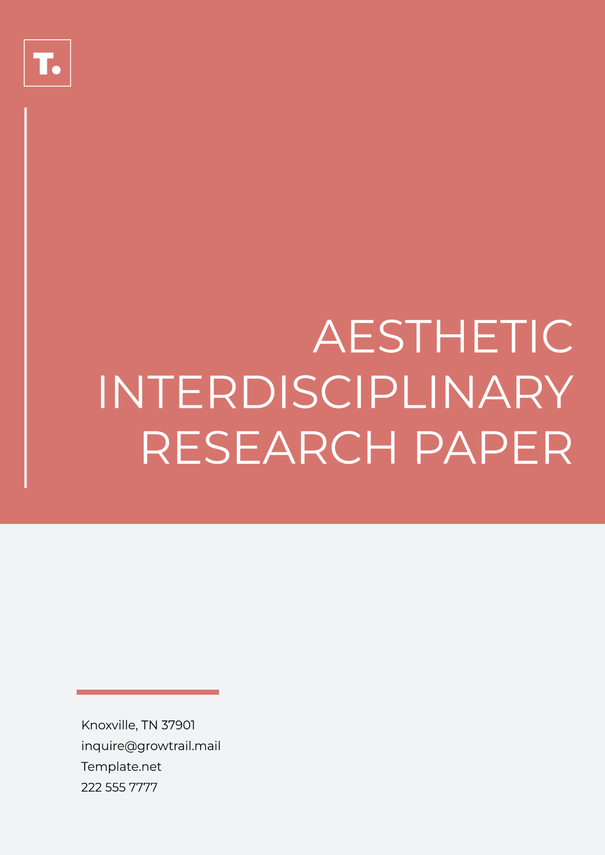 Free Aesthetic Interdisciplinary Research Paper Template