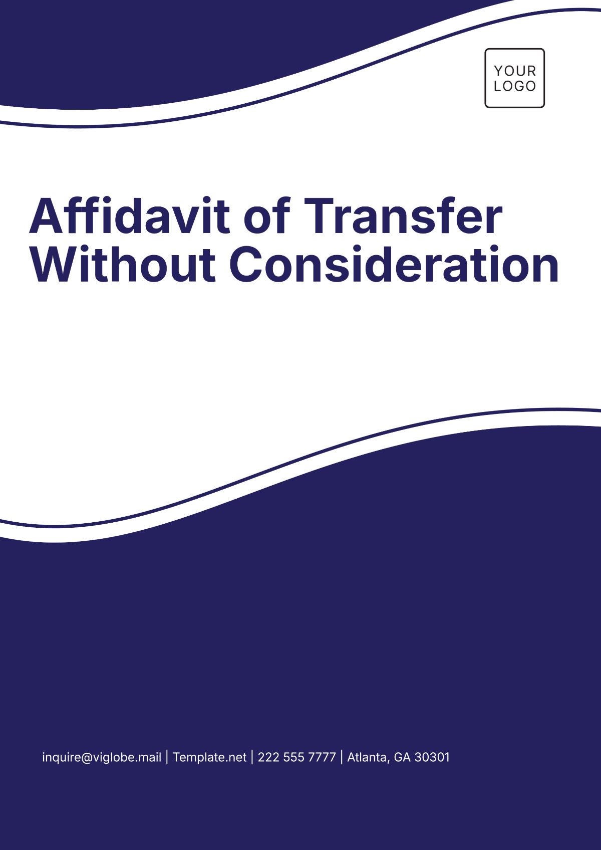 Free Affidavit of Transfer Without Consideration Template