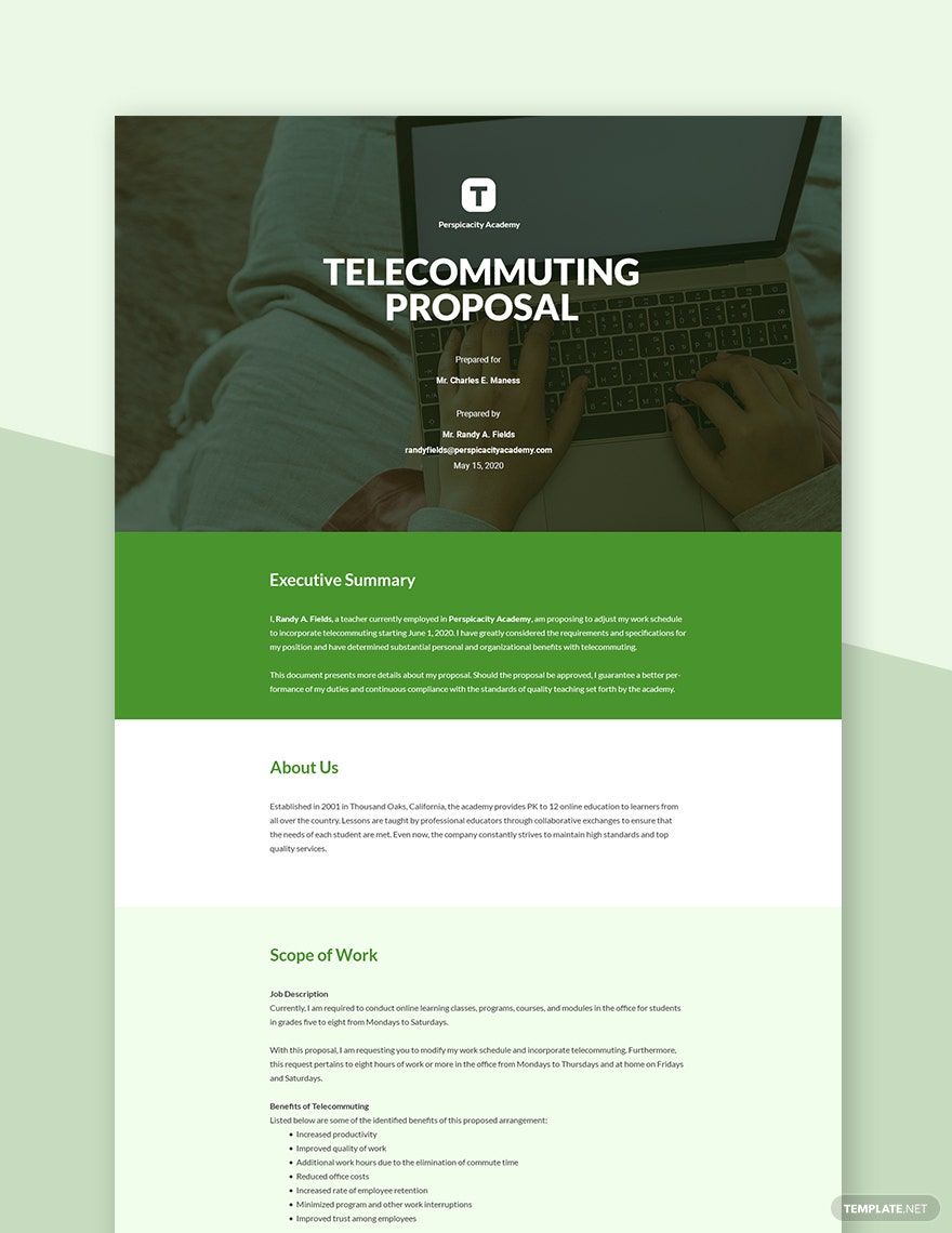 Telecommuting Proposal Template