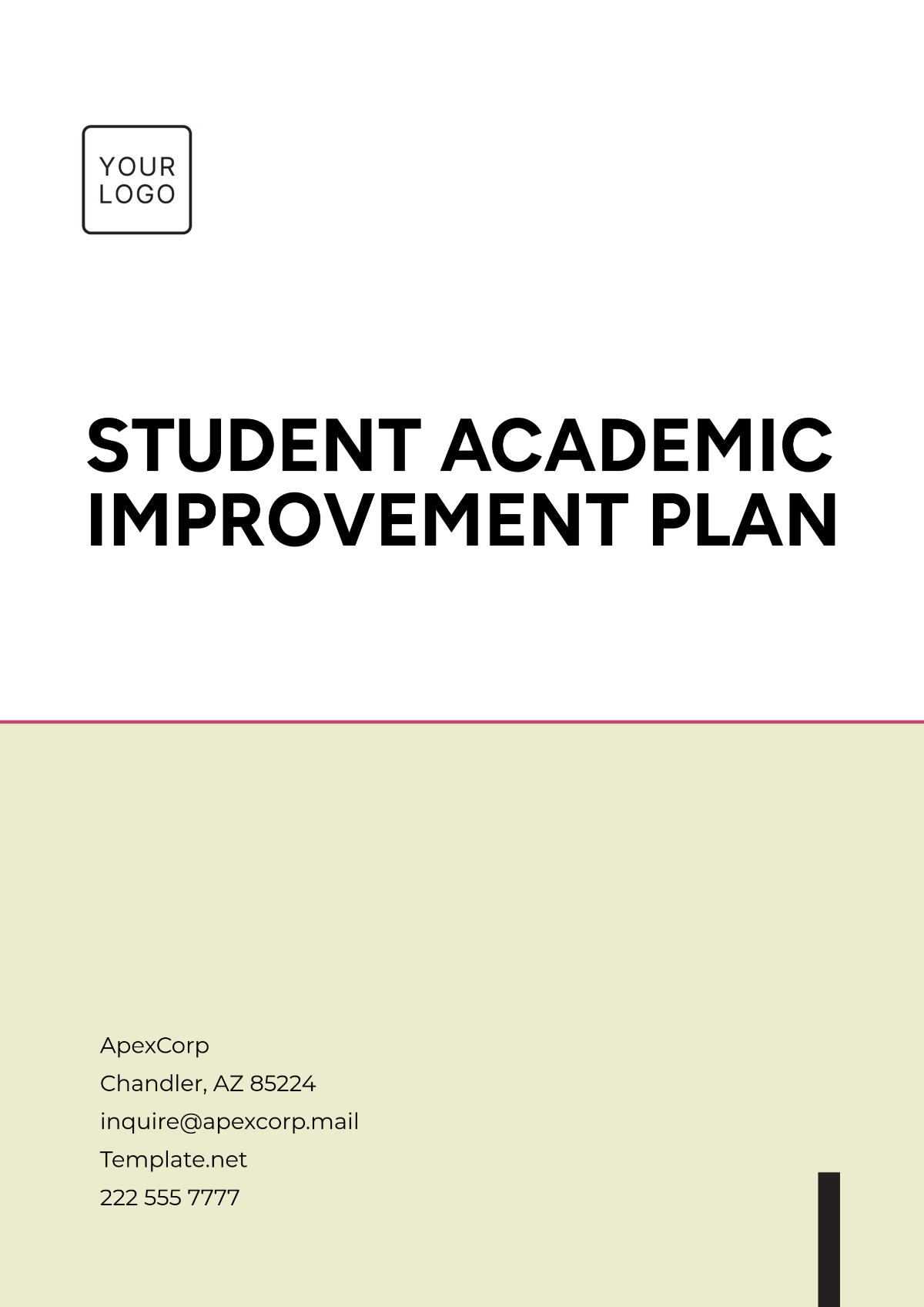 Student Academic Improvement Plan Template - Edit Online & Download