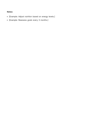 Free Health and Fitness Action Plan Format Template to Edit Online