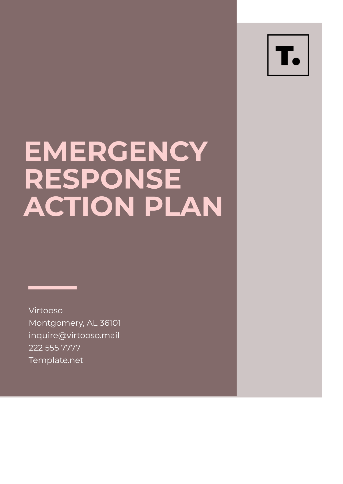 Free Emergency Response Action Plan Template