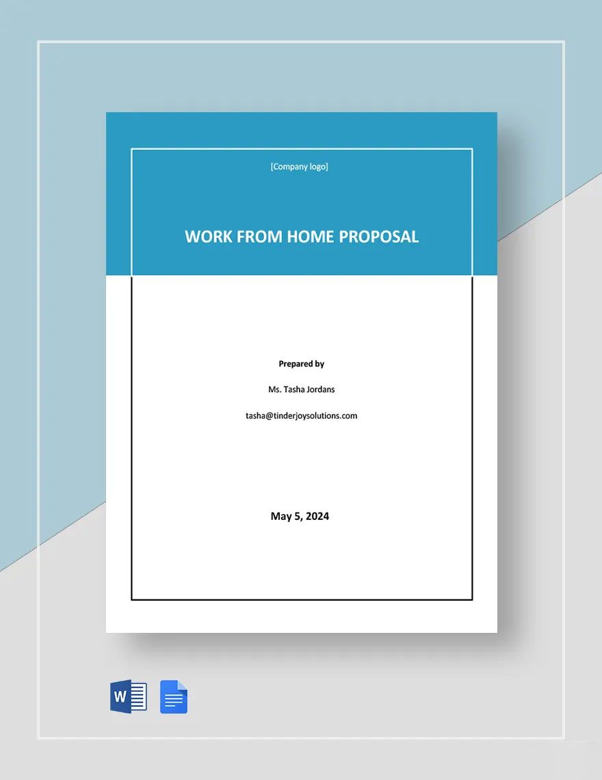Work From Home Business Proposal Template
