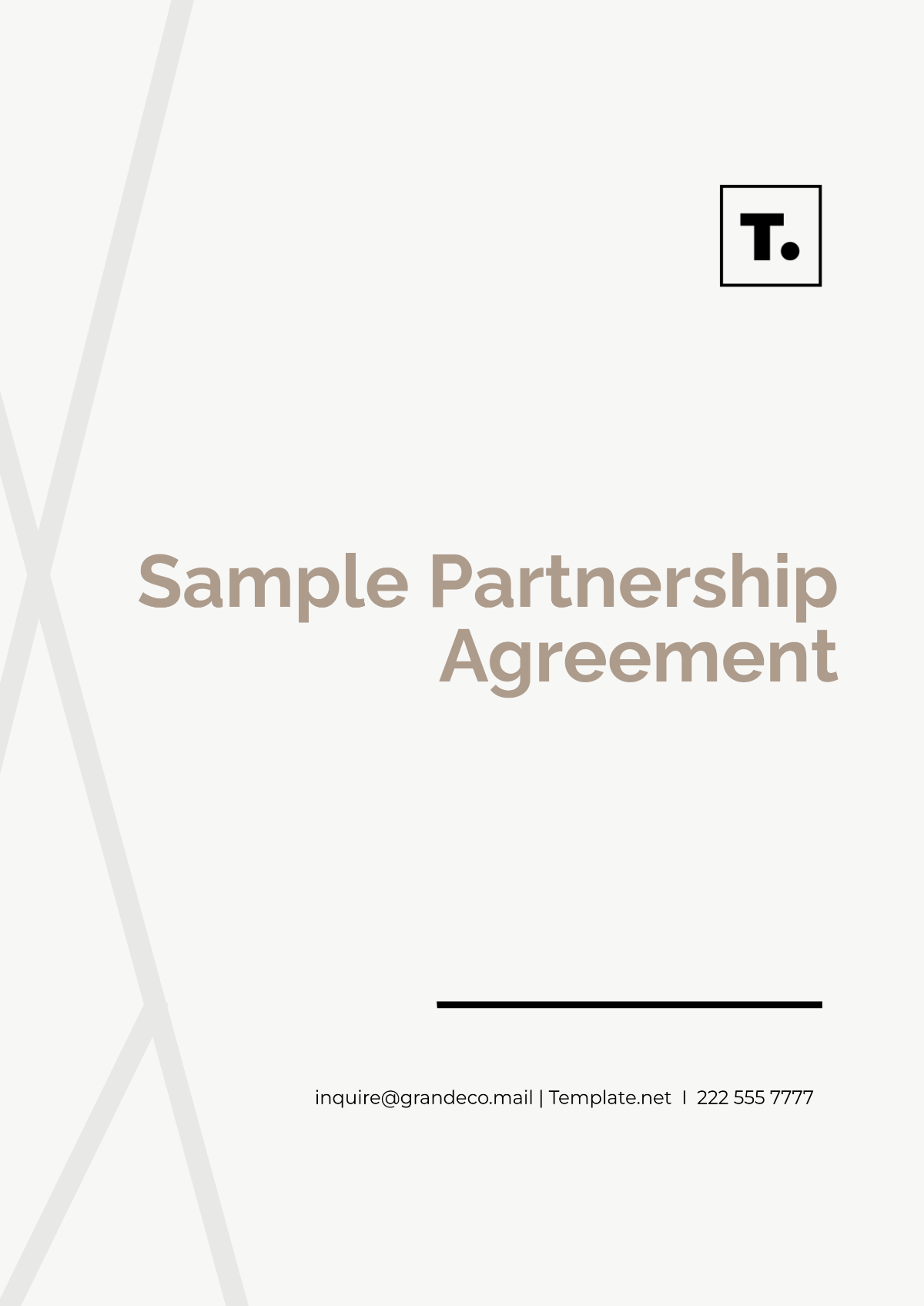 Free Sample Partnership Agreement Template