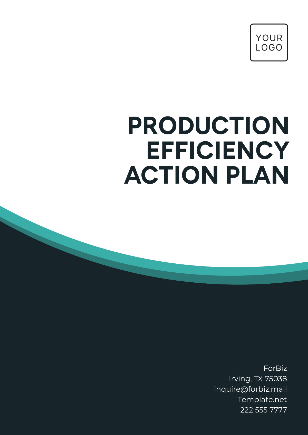 Free Production Efficiency Action Plan Template