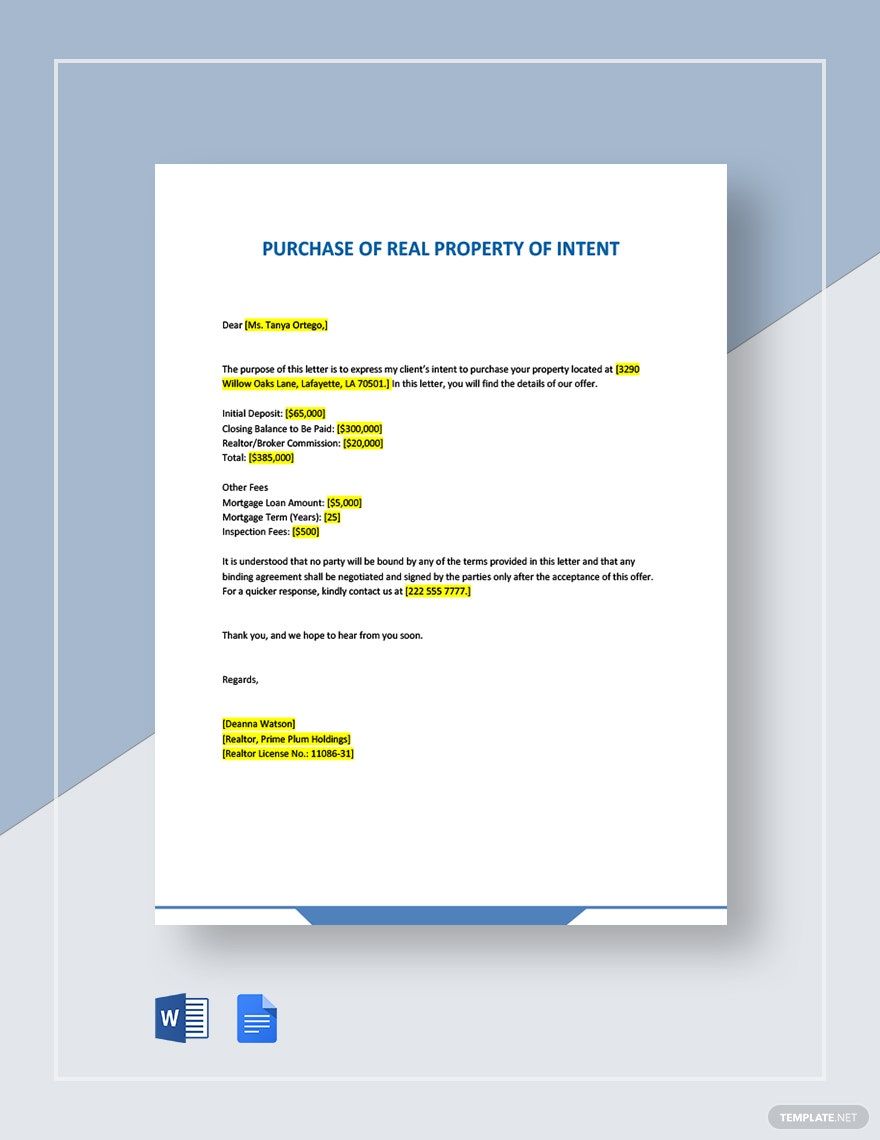 FREE Property Letter Templates Examples Edit Online Download 