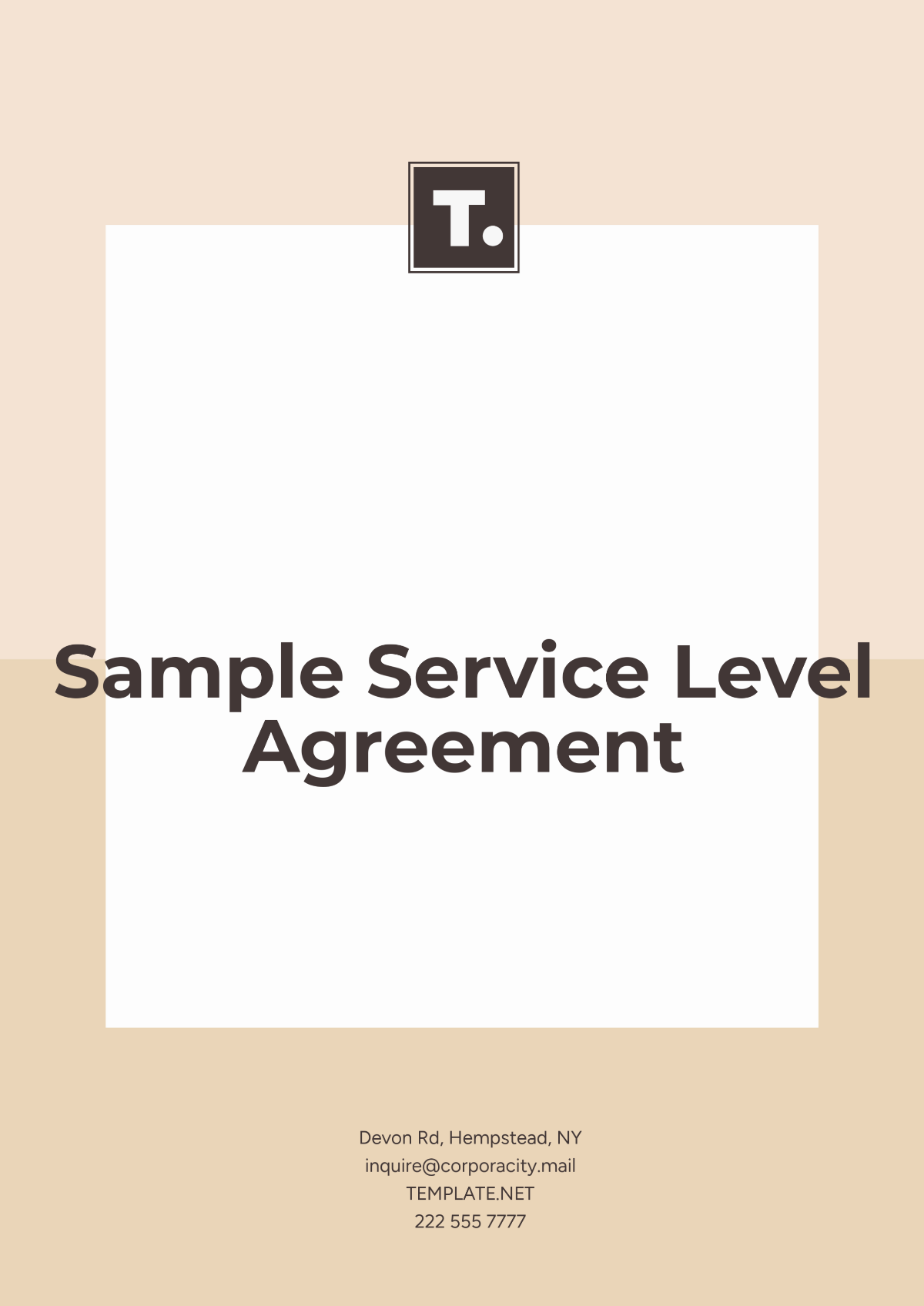 Free Sample Service Level Agreement Template