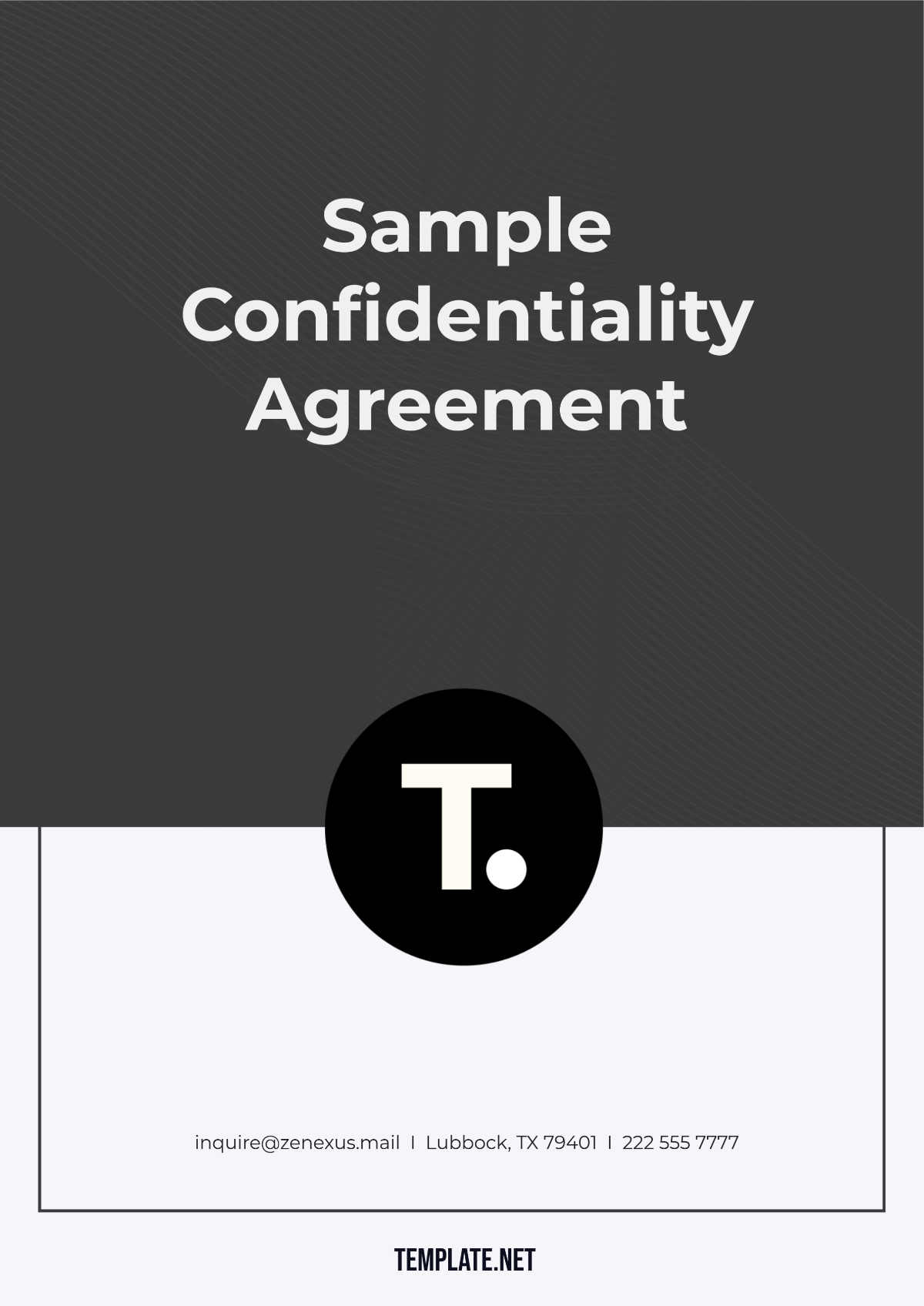 Free Sample Confidentiality Agreement Template