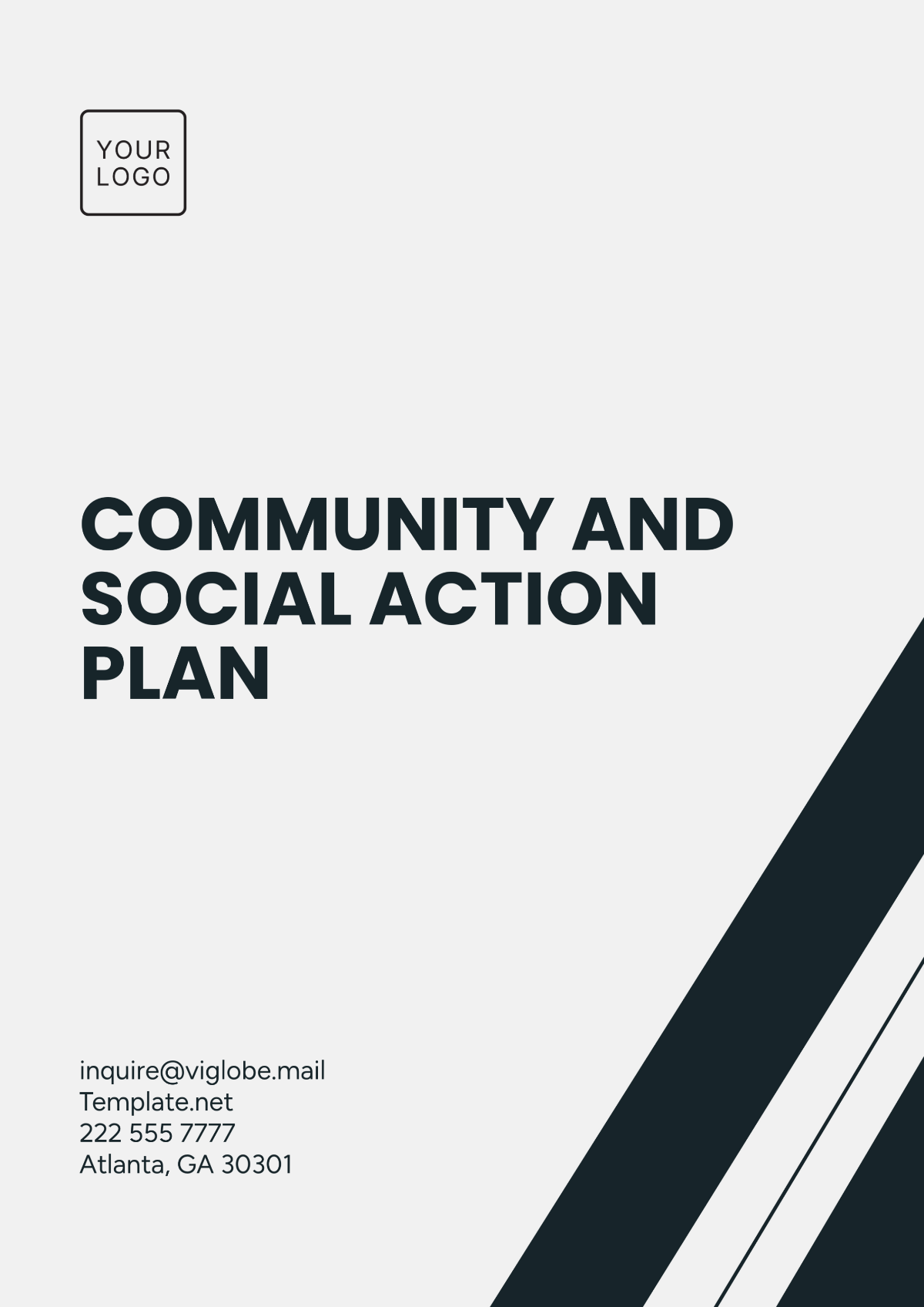 Free Community and Social Action Plan Template