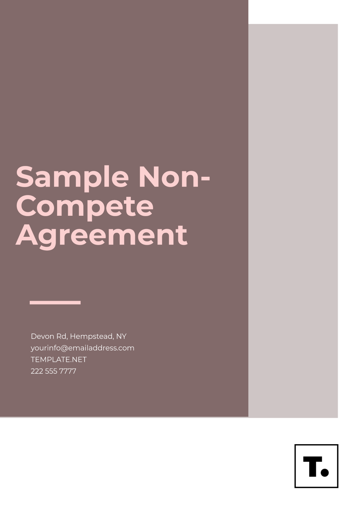 Free Sample Non-Compete Agreement Template