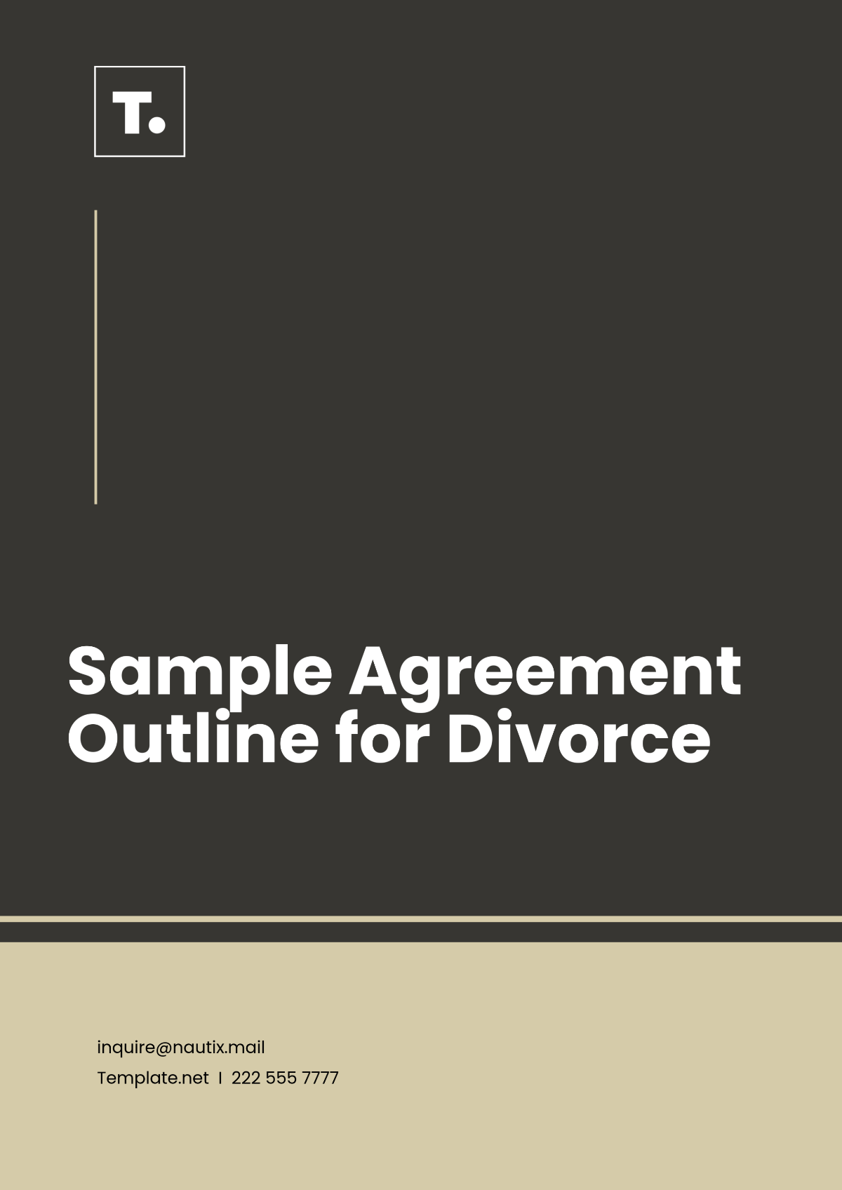 Free Sample Agreement Outline for Divorce Template