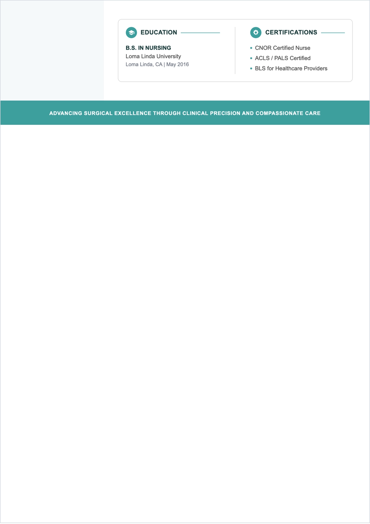 Free Surgical Nurse ATS Resume Template, AI Resume Builder