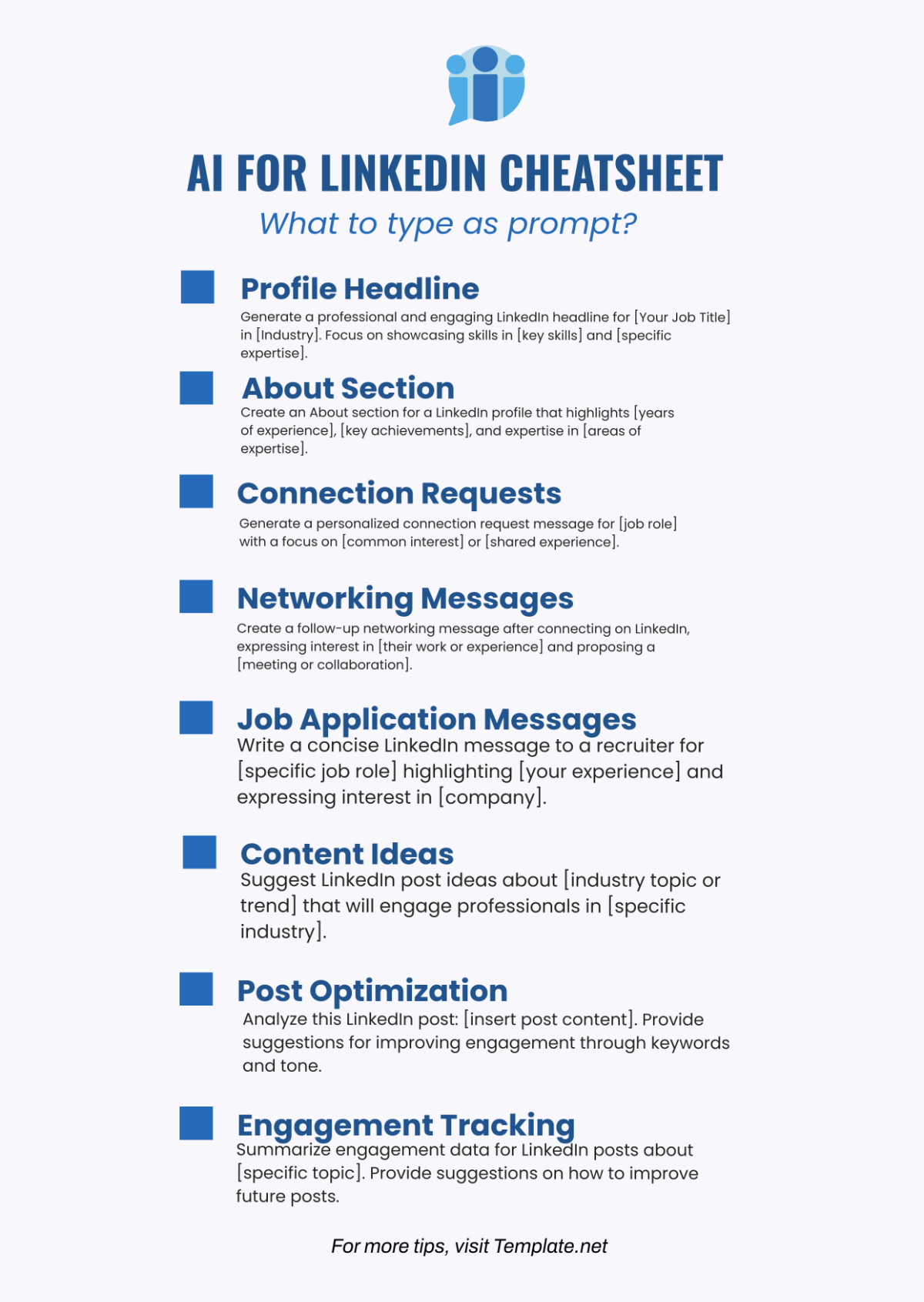 Free AI for LinkedIn Cheatsheet Template