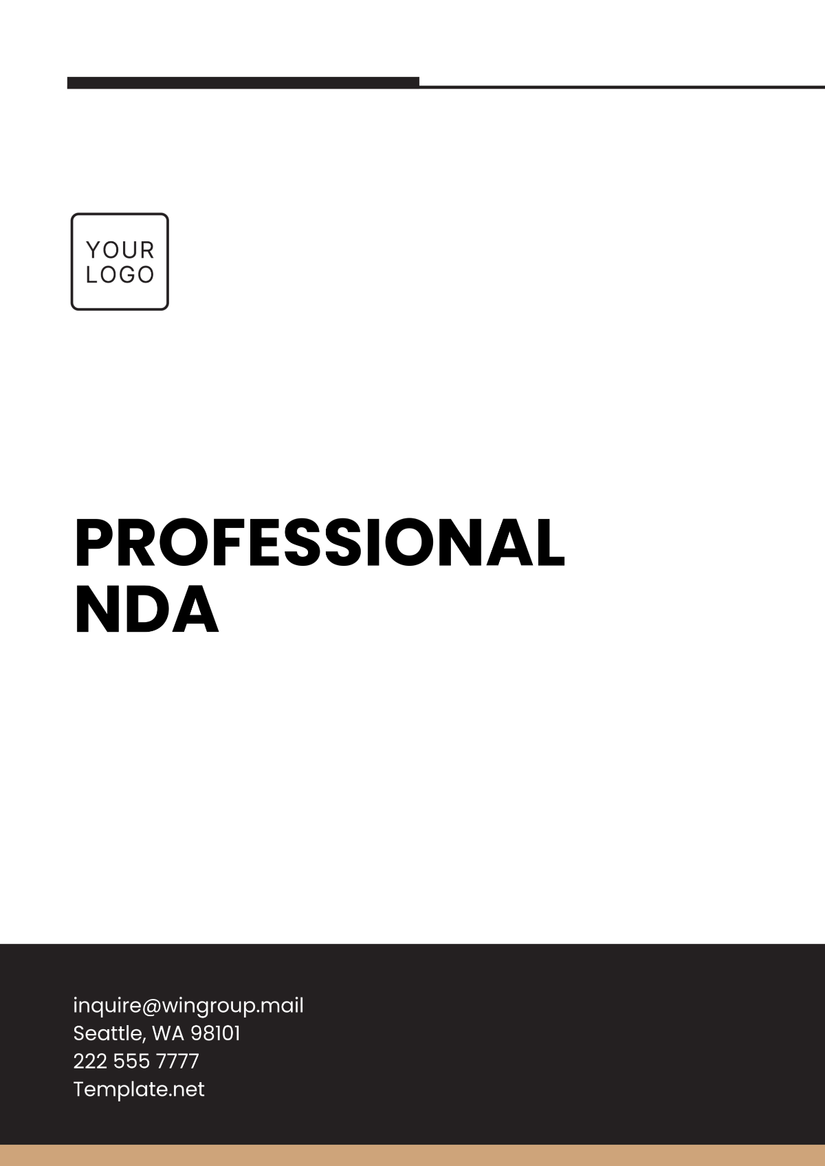 Professional NDA Template - Edit Online & Download