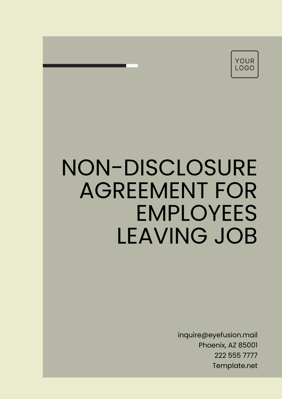 Non-Disclosure Agreement for Employees Leaving Job Template - Edit Online & Download