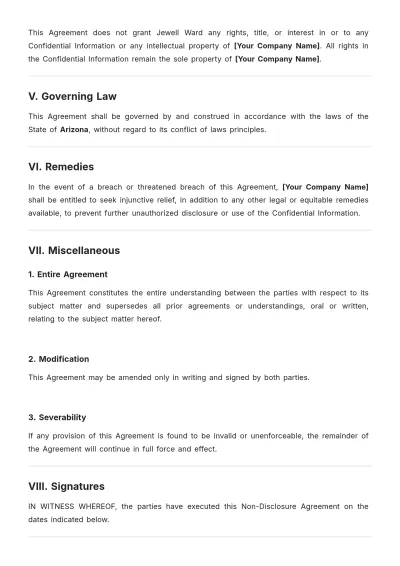 Free Non-Disclosure Agreement for Employees Leaving Job Template to Edit Online
