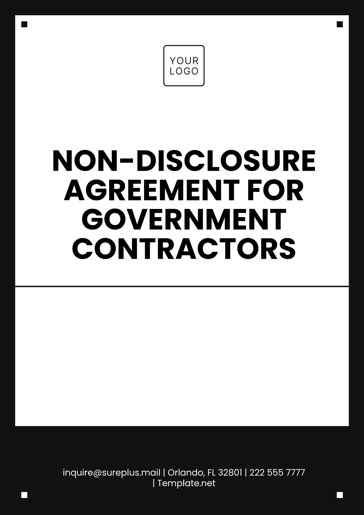 Non-Disclosure Agreement for Government Contractors Template - Edit Online & Download