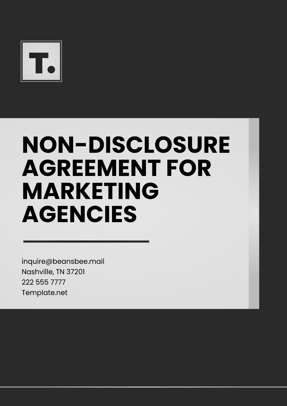 Non-Disclosure Agreement for Marketing Agencies Template - Edit Online & Download