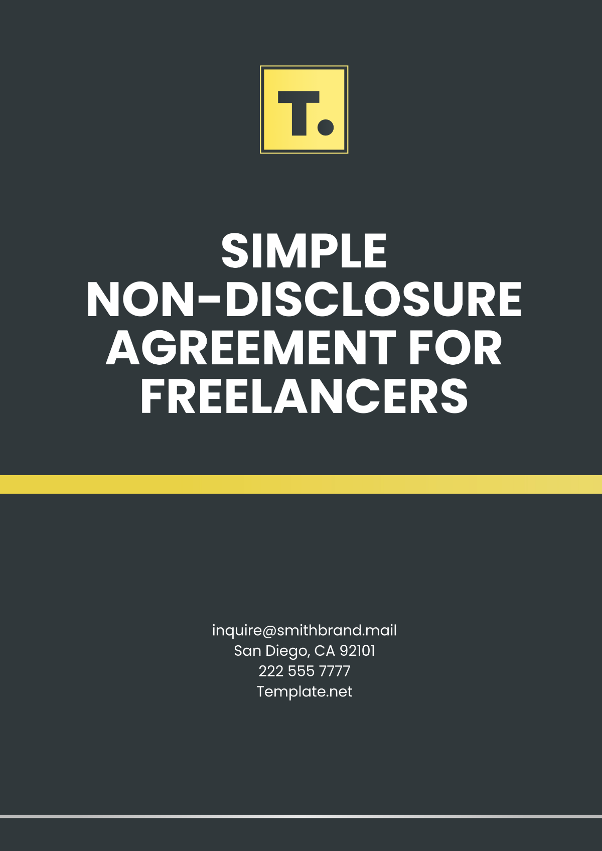 Simple Non-Disclosure Agreement for Freelancers Template - Edit Online & Download