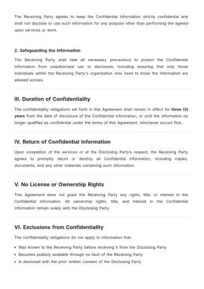 Free Non-Disclosure Agreement for Contractors Template to Edit Online