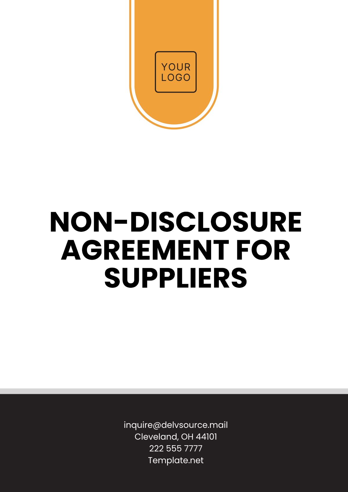 Non-Disclosure Agreement for Suppliers Template - Edit Online & Download