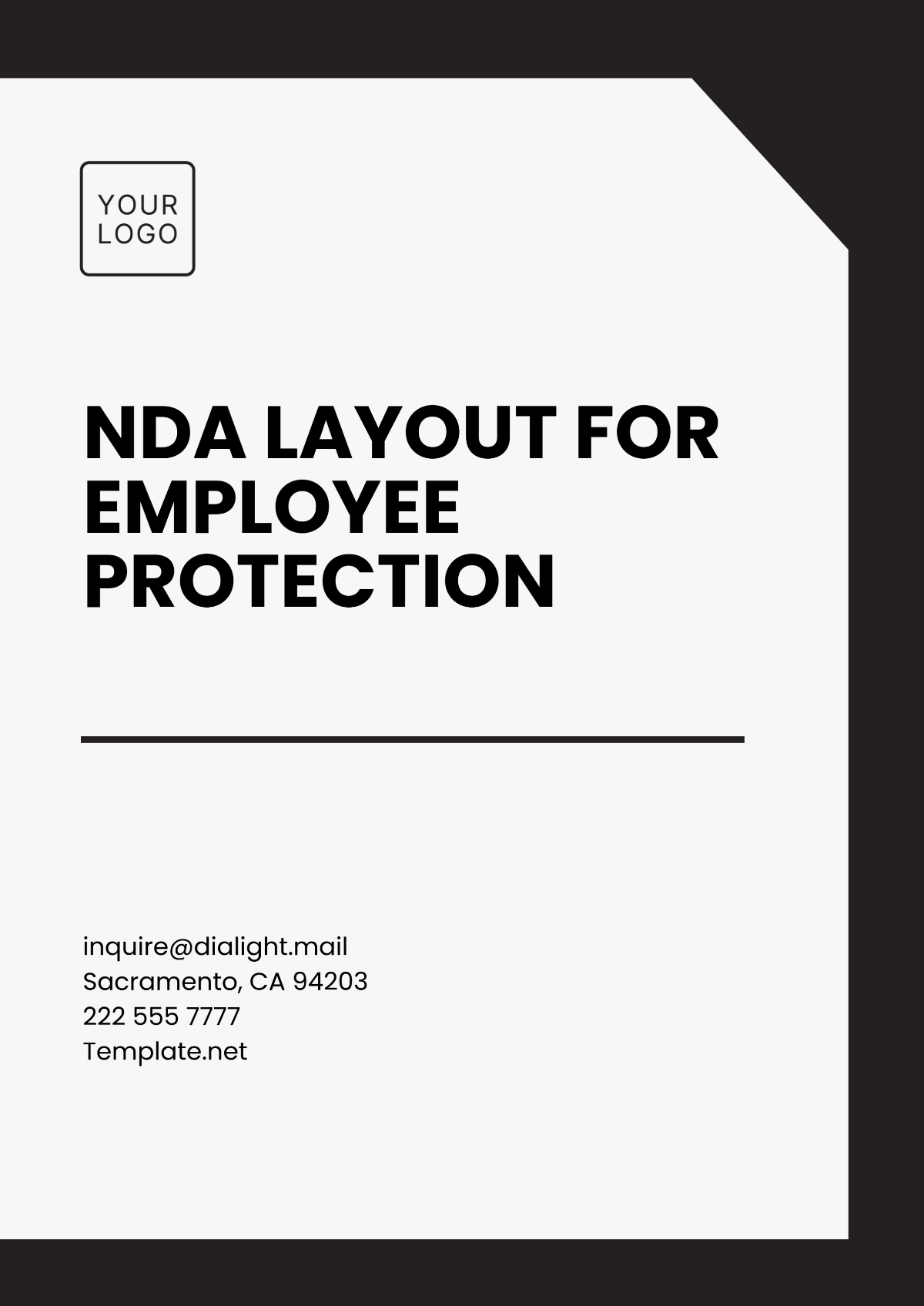 Free NDA Layout for Employee Protection Template