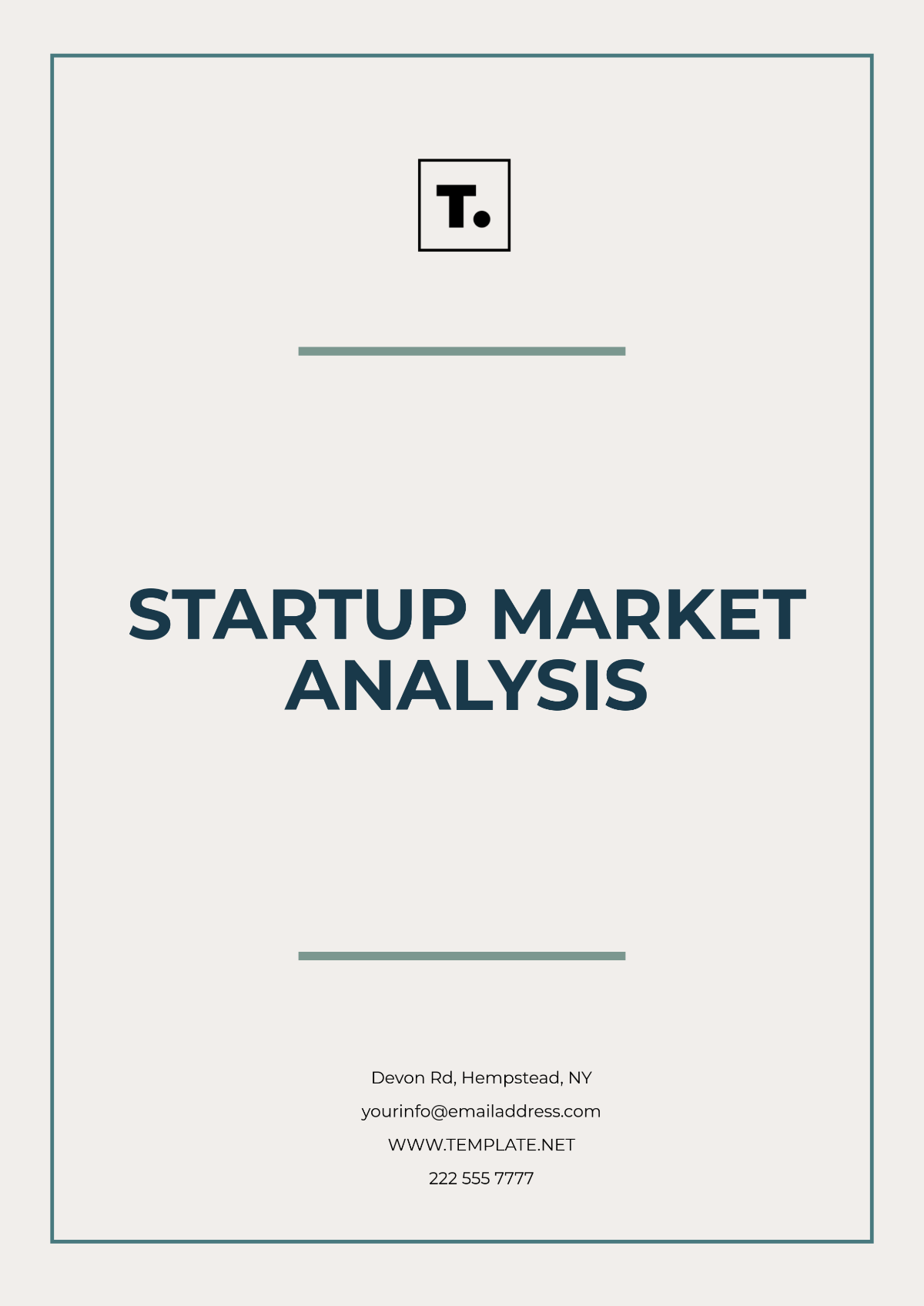 Free Startup Market Analysis Layout Template