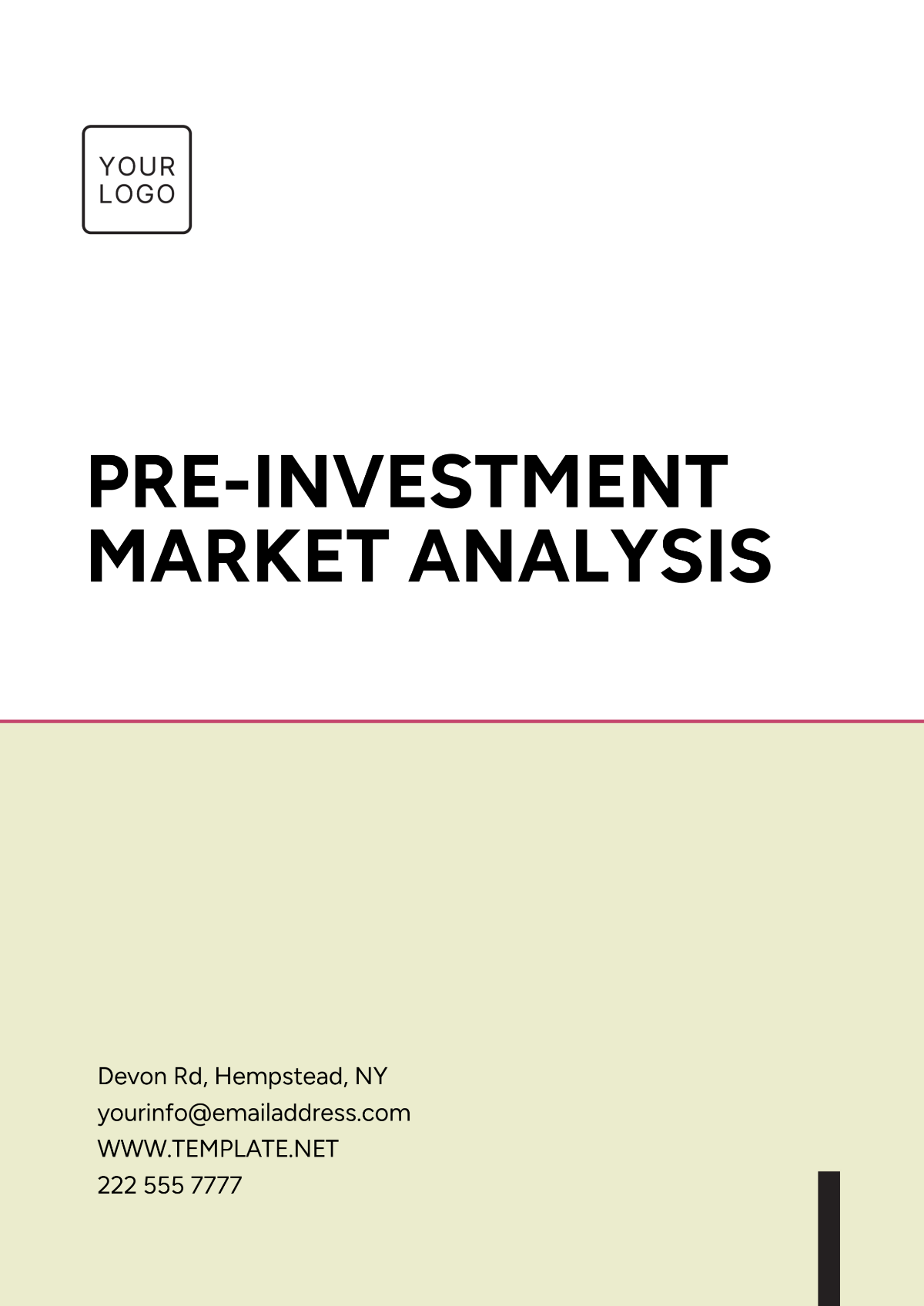 Free Pre-Investment Market Analysis Template