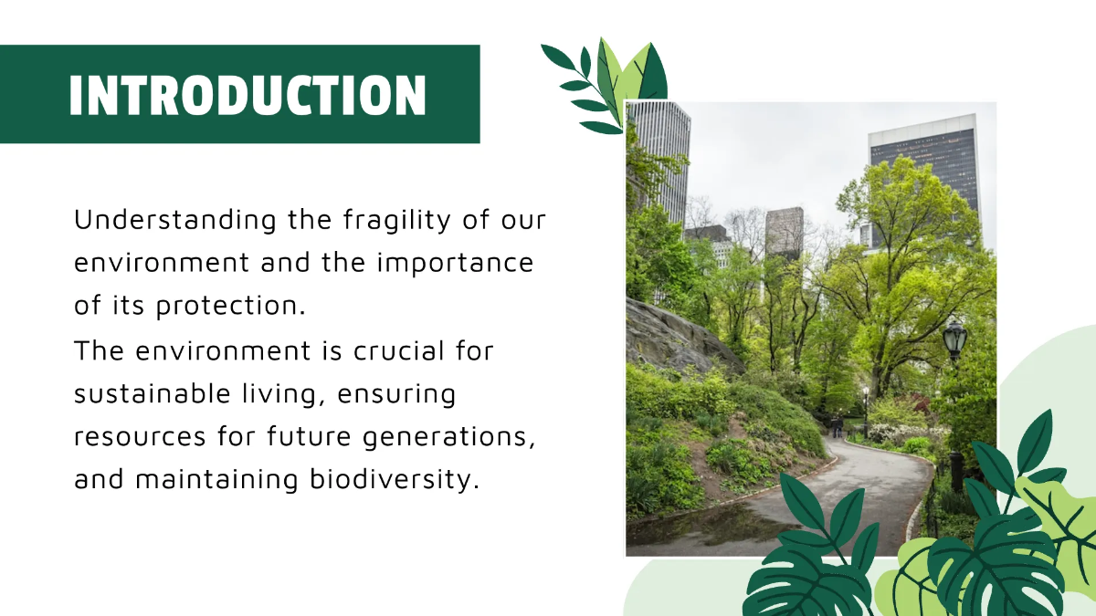 Free Environment Awareness PPT Template to Edit Online