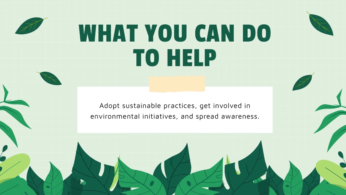 Free Environment Awareness PPT Template to Edit Online