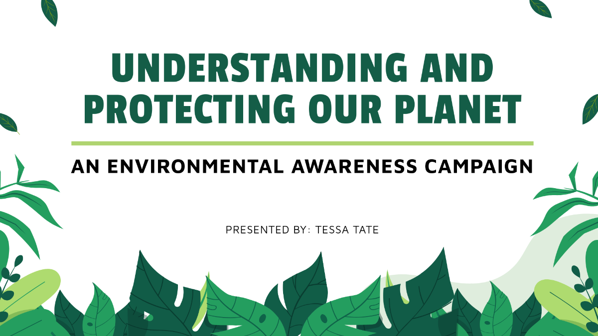 Free Environment Awareness PPT Template