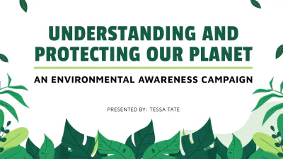 Free Environment Awareness PPT to Edit Online