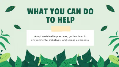 Free Environment Awareness PPT to Edit Online