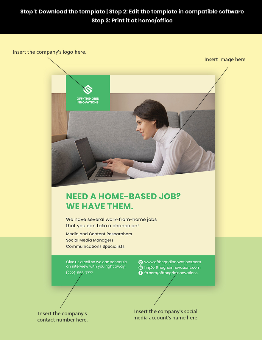 Work at Home Flyer Template