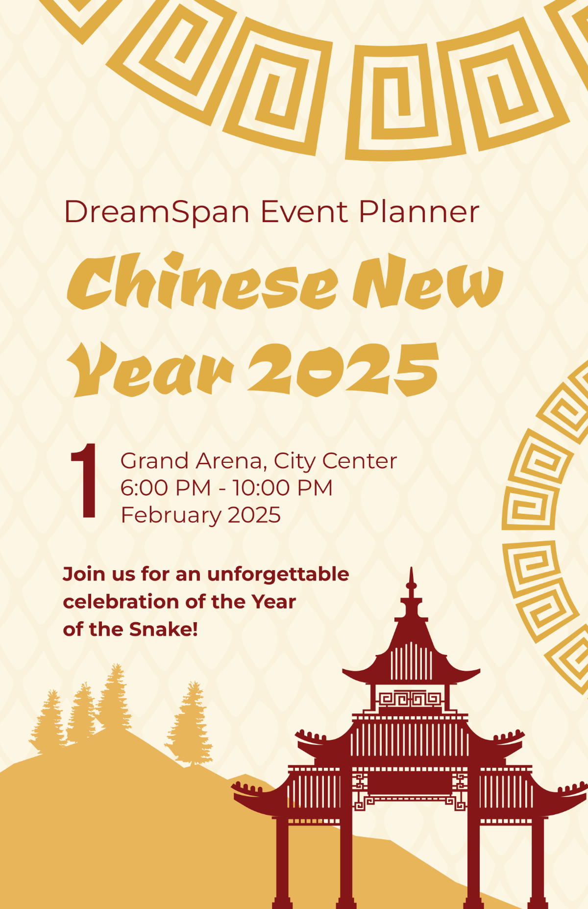 Free Chinese New Year 2025 Poster Template