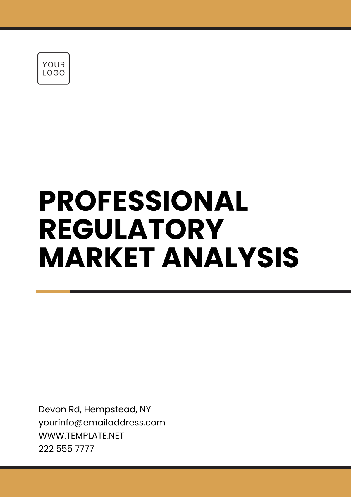 Free Professional Regulatory Market Analysis Template