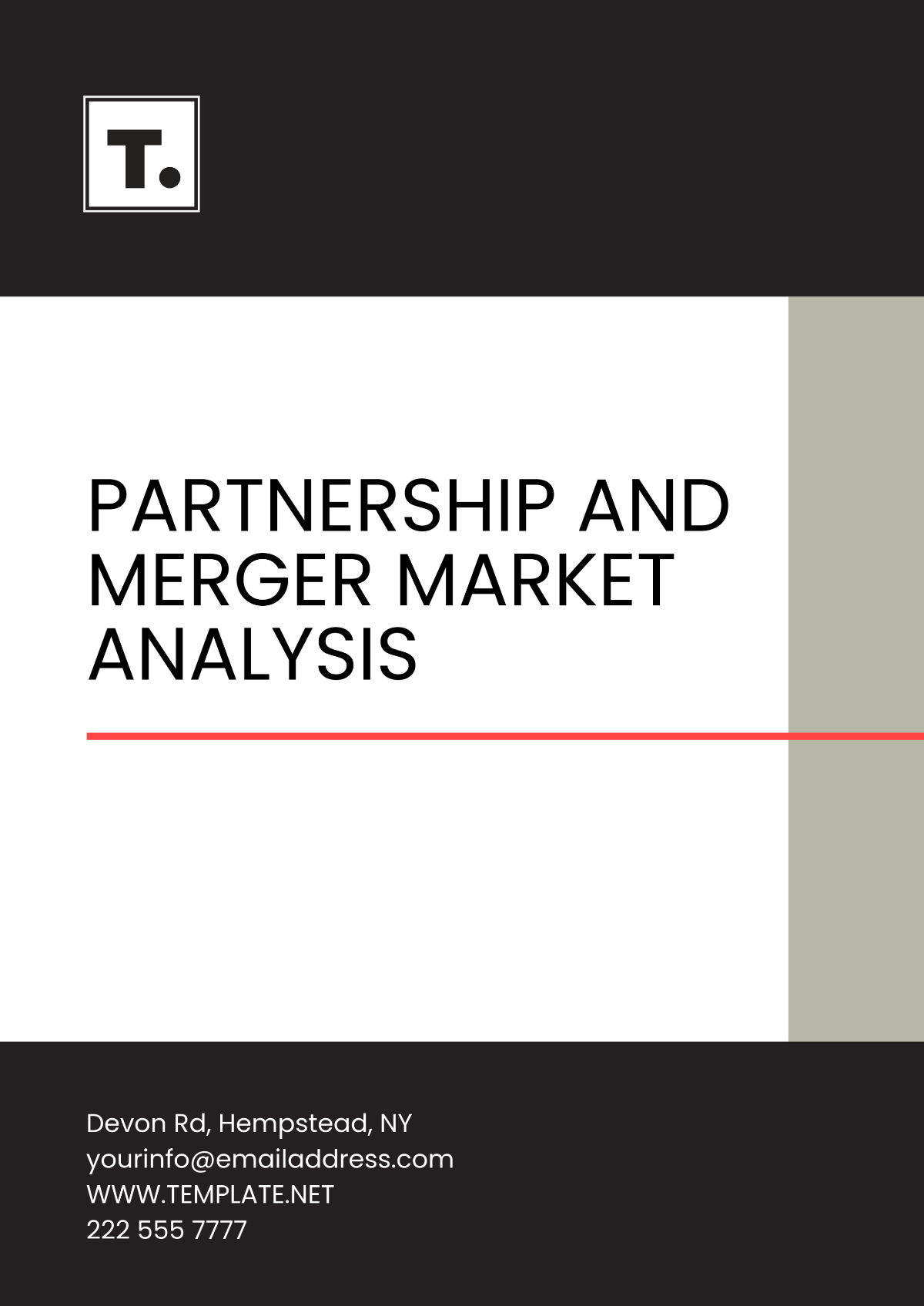 Free Partnership and Merger Market Analysis  Template