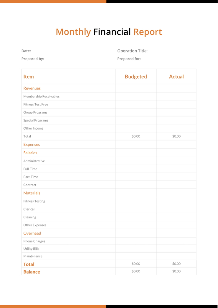 38 Monthly Management Report Templates PDF DOC Excel Free 