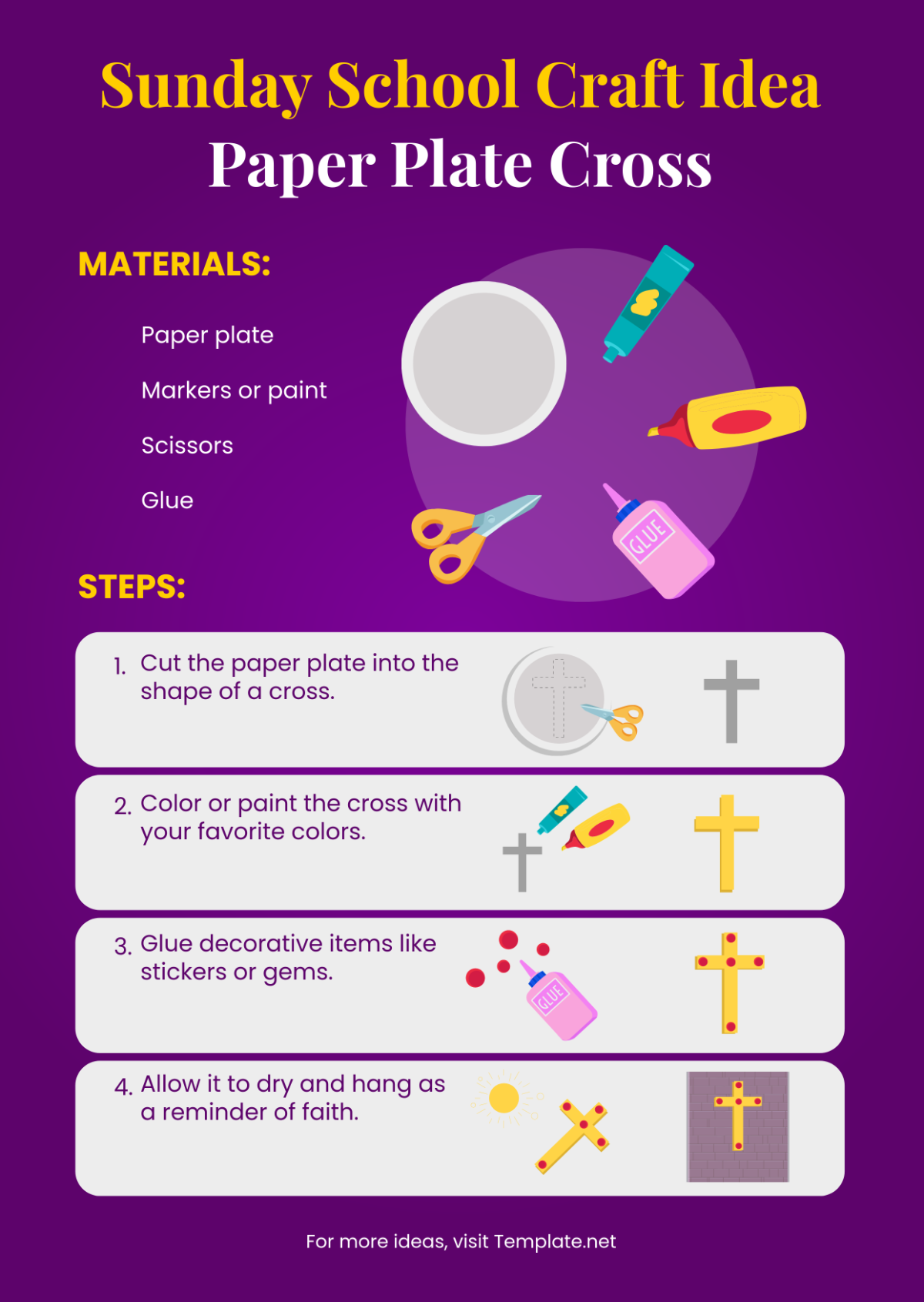 Sunday School Craft Idea Template - Edit Online & Download