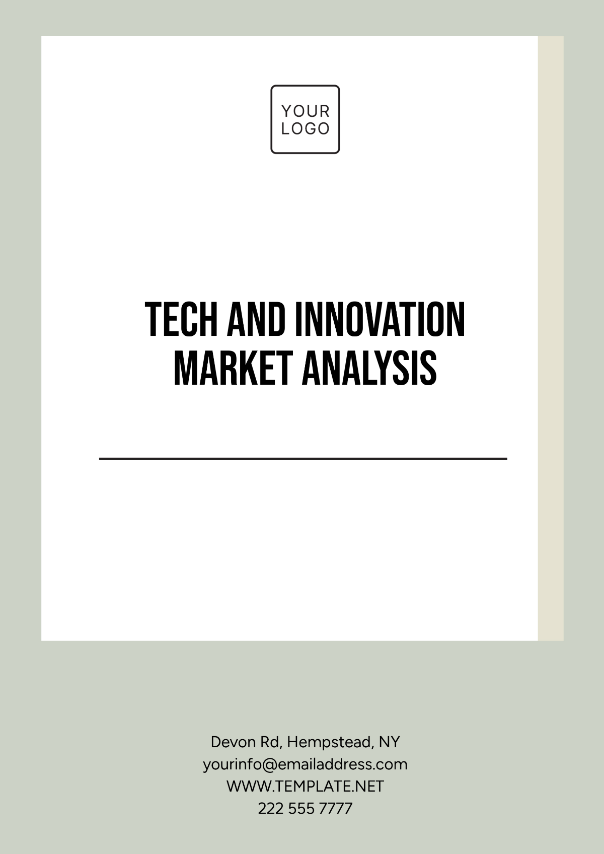 Free Tech and Innovation Market Analysis Template