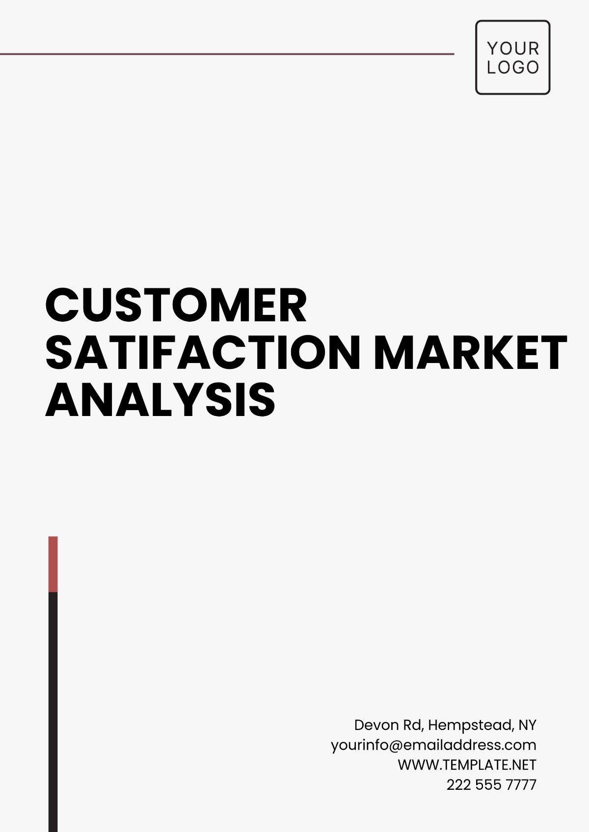 Free Customer Satisfaction Market Analysis Template