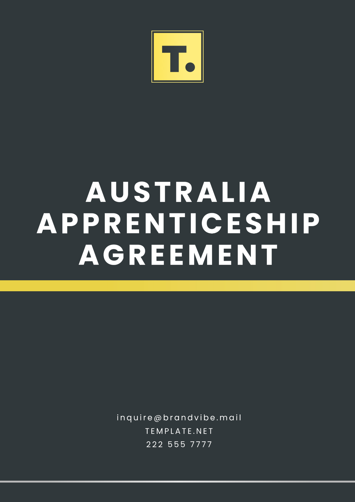 Free Australia Apprenticeship Agreement Template