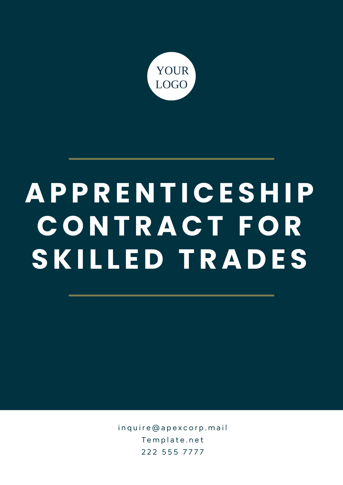 Free Apprenticeship Contract for Skilled Trades Template