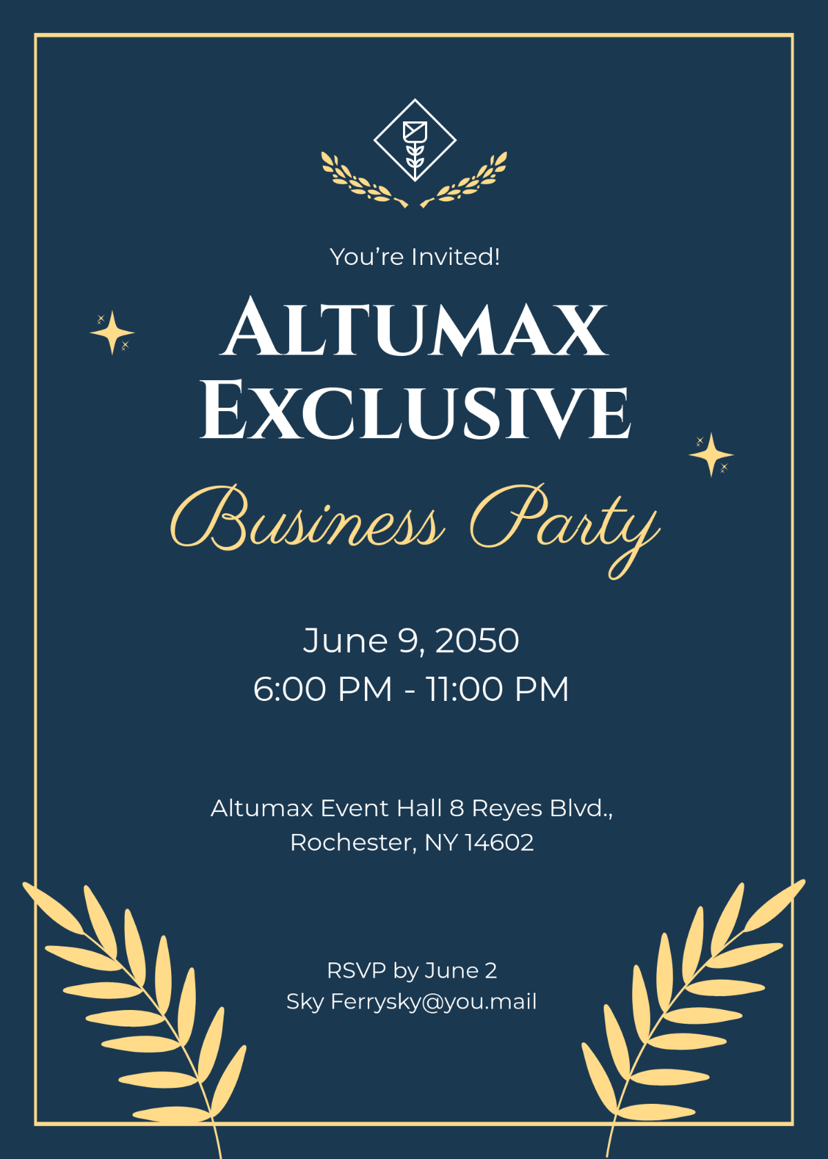 Free VIP Business Invitation Template